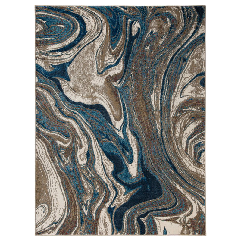 Abstract Indoor Rug, Rectangle 7'9" x 10'