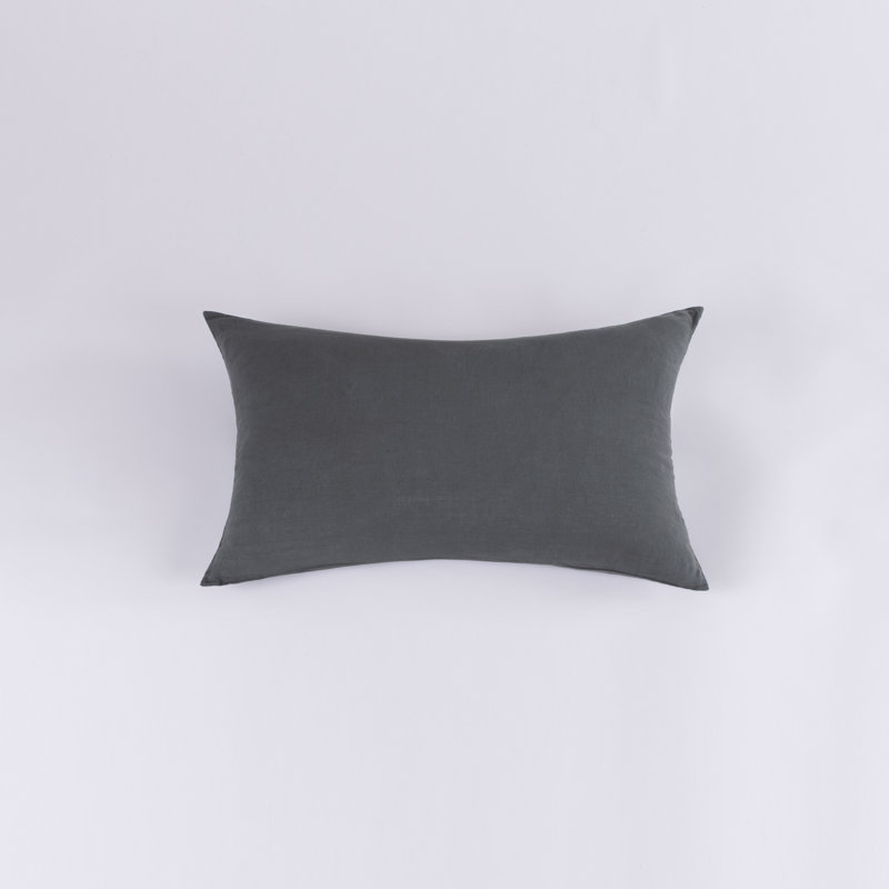 Darama Ash Grey Linen Sham, Standard, Camel