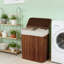 Panier à linge en bambou naturel avec couvercle et poignées, doublure amovible, idéal pour la salle de bain, la chambre à coucher et la salle de lavage-700364862-700364857