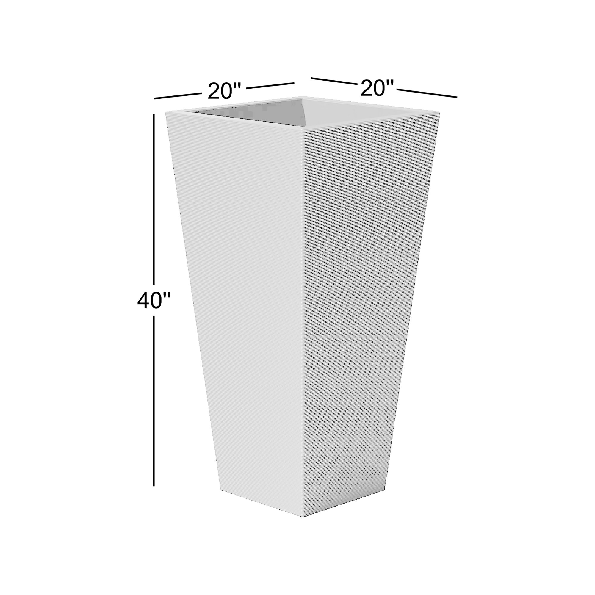 Pro Series Column Forty Planter, Black