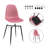Avion Side Chair with Metal Legs, Velvet Dining Chair-272413734