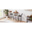 Ensemble de tabourets de bar ronds avec tablette, tabouret rembourré avec dossier, brun rustique, l 23,62 po x P 23,62 po x H 35,43 po