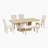 6-Piece Extendable Dining Table Set With Removable Leaf, Dining Bench, 4 Upholstered Dining Chairs