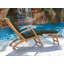 Steamer Reclining Chaise Lounge with Sunbrella Canvas Cushion-393641841