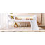 Lit mezzanine simple avec tablettes de rangement, lit mezzanine inférieur en bois massif avec lumières à DEL et garde-corps pleine longueur-2096145868