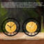 Horloge murale ronde en fer 10 po avec mouvement à quartz silencieux, chiffres romains, impression UV-327082431