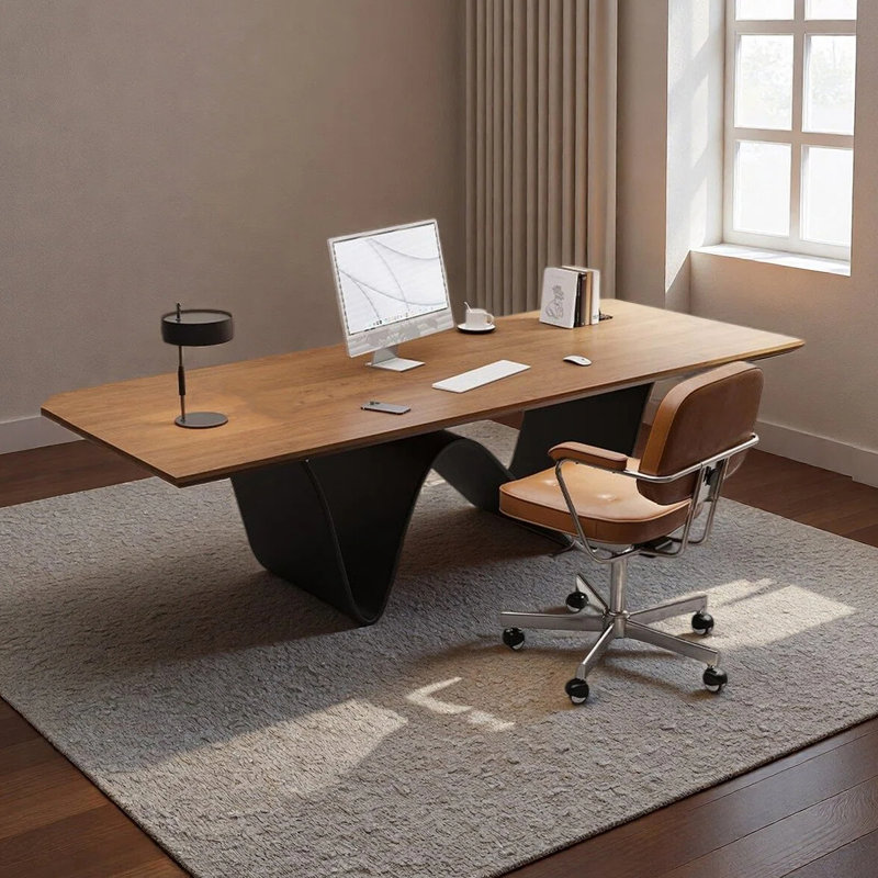 Bureau de luxe moderne et minimaliste, H 29,53 po x l 70,87 po x P 31,5 po