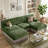 U-shaped, breathable, comfortable fringe-trimmed sofa-1571644166-1571644162