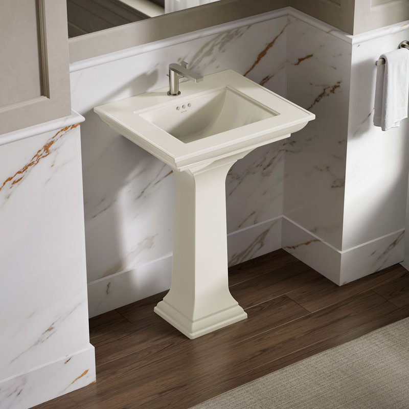 Memoirs® Stately 24" Console Bathroom Sink with Overflow, Biscuit, Single