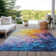 Machine Washable Indoor/Outdoor Cinead ACN1674 Gold Rug