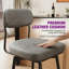 Ensemble de 2 tabourets de bar rotatifs à 360 ° avec coussins en cuir et structure en fer - Tabourets pivotants réglables pour la cuisine, le bureau ou le restaurant-1783892781