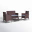 Albria Premium All-Weather Wicker 4 - Person Patio Conversation Set with Cushions-1796038919