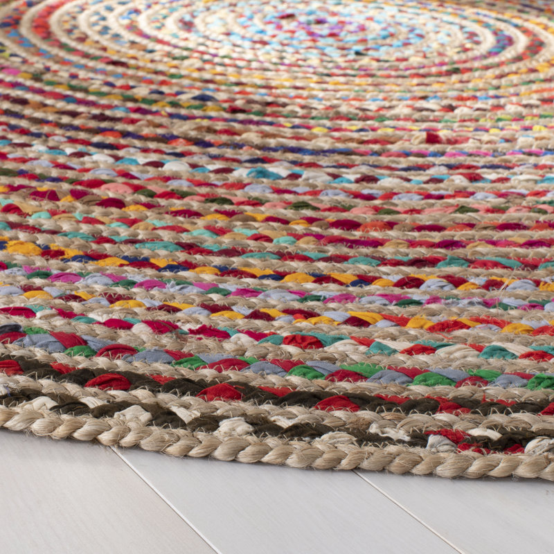 Abhay Hand Woven Jute Rug, Round 3'