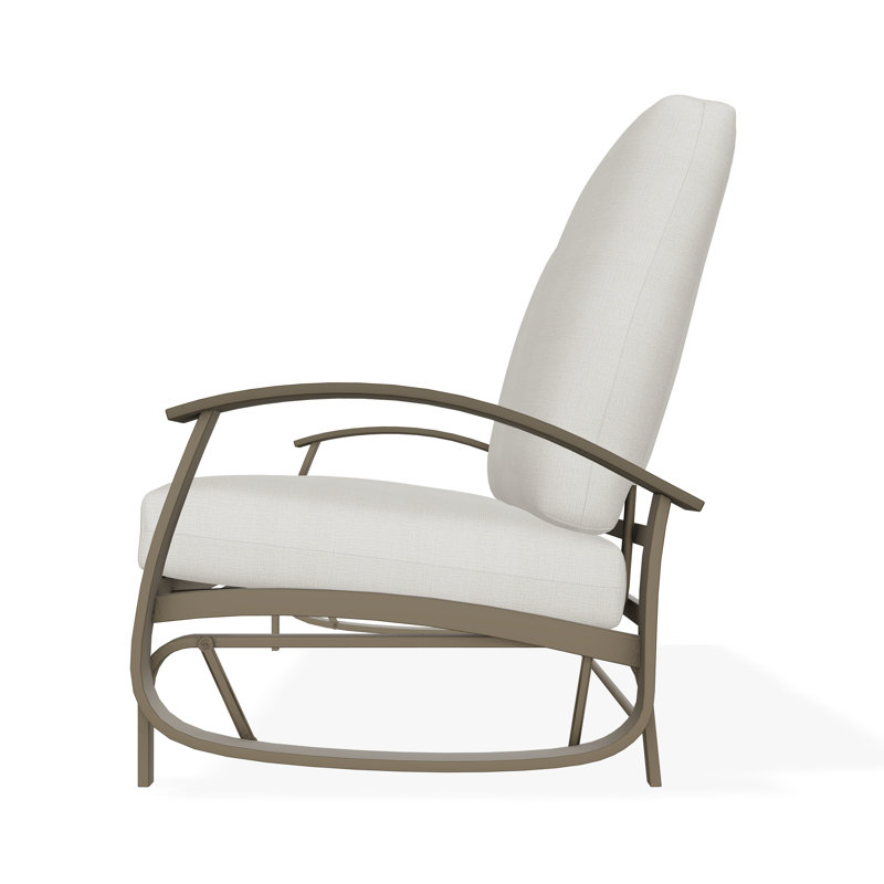 Belle Isle Outdoor Lounge Chair, Grasscloth Buff, Beachwood