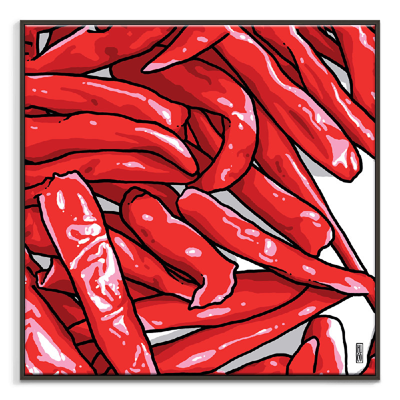 Peppers 2 by Hugo Mathias - Print, Paper, 61"H x 61"W x 0.2"D