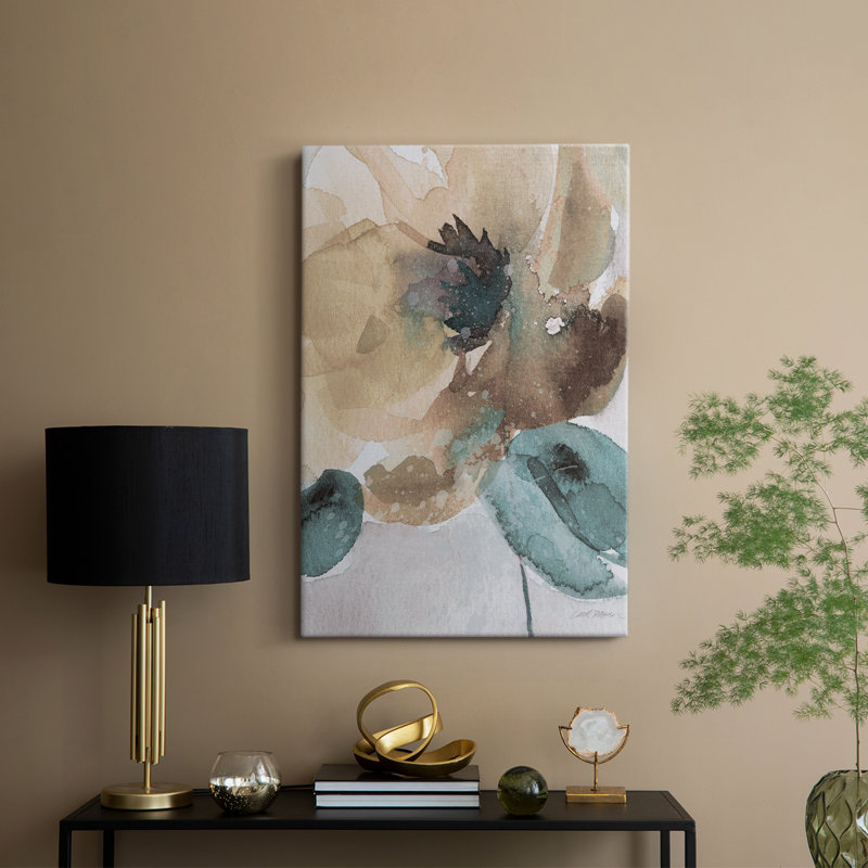 Aquarelle coquelicot II - galerie Cavas, H 36 po x l 24 po