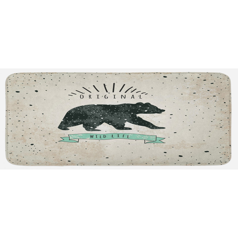 Tapis de cuisine rétro à motif de faune et de pois