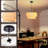 2-Tier Modern Beige Pleated Fabric Pendant Light