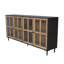 Buffet Cara, 4 portes vitrées, brun espresso 83 pouces