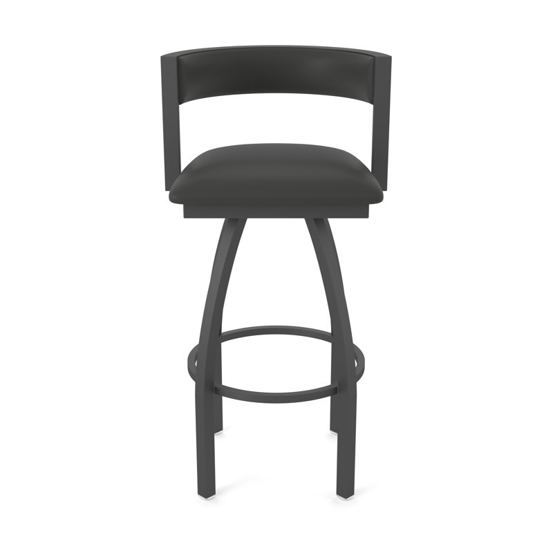 Tabouret Artémis, Étain, Tabouret de comptoir (siège d'une hauteur de 25 p, Vinyle - fer Canter