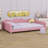 Upholstered Daybed With Cloud-Shaped Backrest-861913832