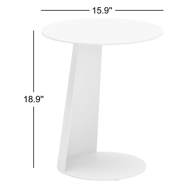 Kepper Round Metal Outdoor Side Table , 15.9'' in. W 15.9'' in. D
