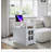 End Table with Charging Station, Narrow Side Table with USB Ports and Outlets, Small Table with Hidden Storage and Open Shelf for Living Room,