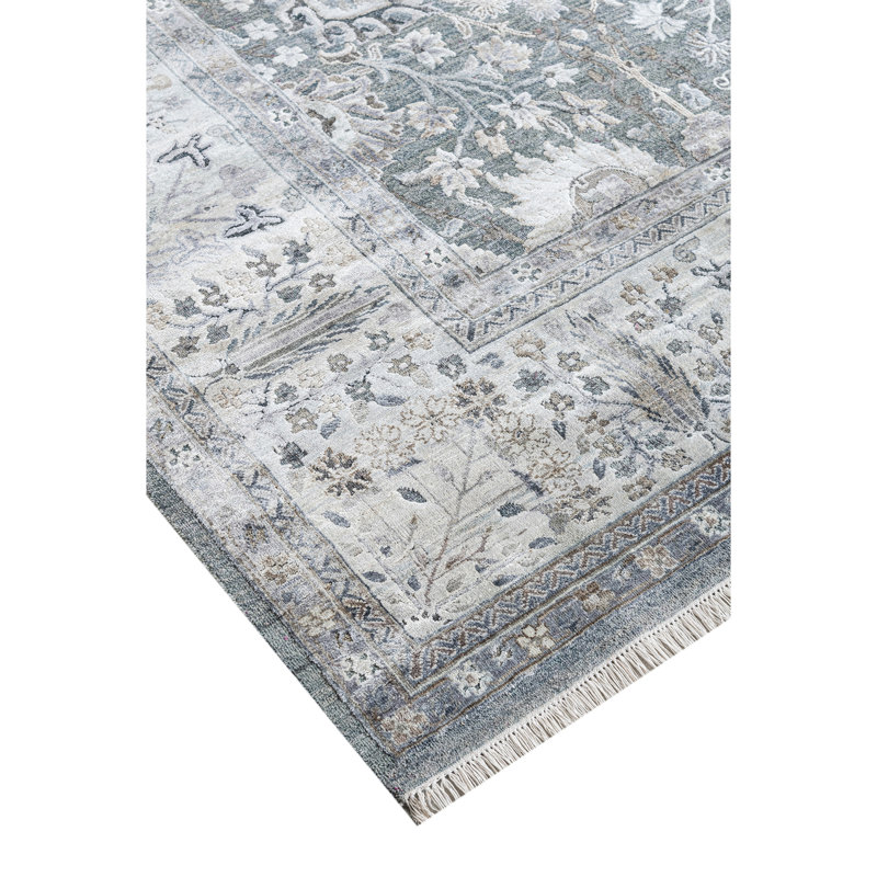 Tapis multicolore de haute qualité noué à la main, Rectangle 6 pi x 9 pi