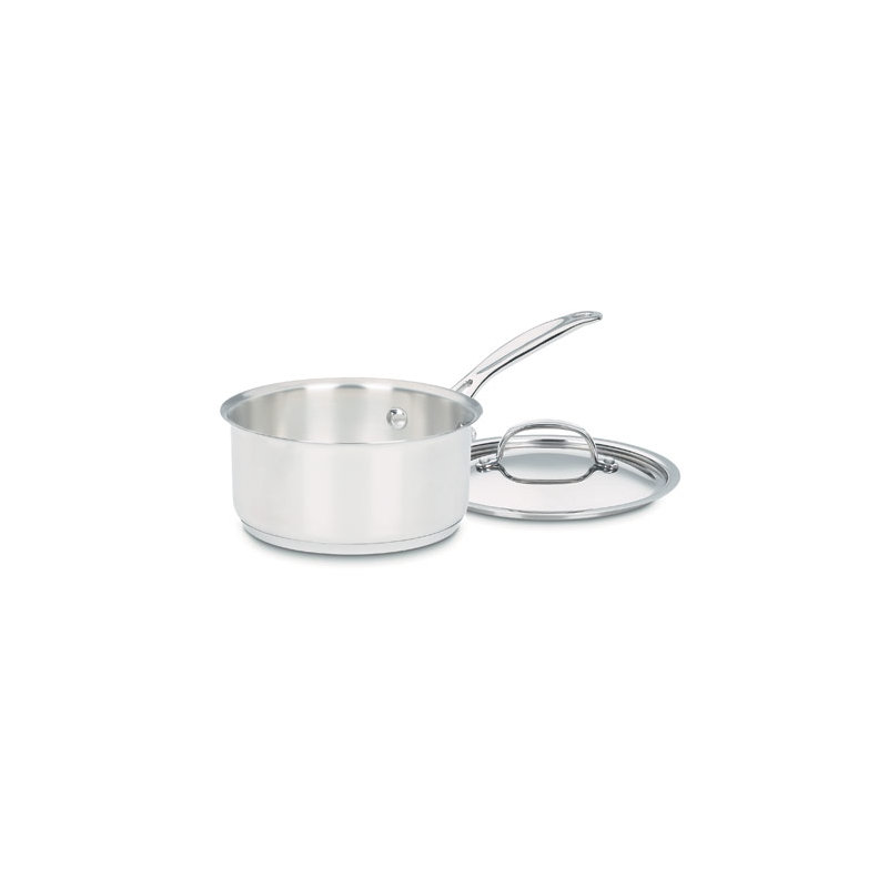 Cuisinart Stainless Steel (18/10) Saucepan with Lid, 1.5 Qt.