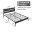 Bed Frame Single Double Size, Metal Platform Bed Frame with Wood Headboard and Footboard, Strong Steel Slats Support, No Box Spring Needed, Easy Assembly-2020371709-2074192285