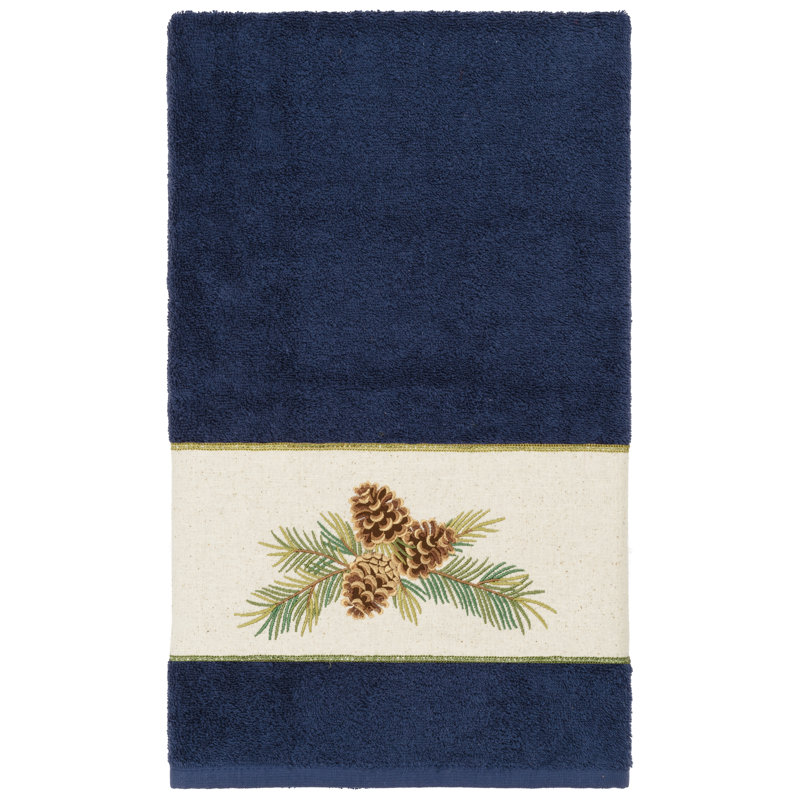 Serviette de bain 100% coton Pierre Pierre, Bleu minuit