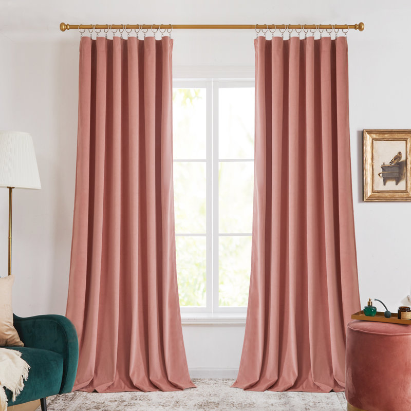 Rideaux occultant avec passe-tringle Total Total, Rose, L 52 po x L 96 po