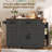 39.4" Kitchen Island with Power Outlet, Drop Leaf & Trash Can Storage, Rolling Cart with 3-Tier Spice Rack-288024797