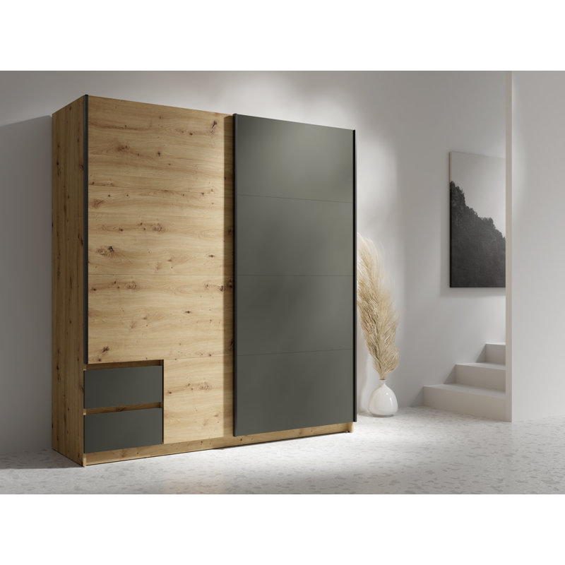 Taib 2 Door Laminate Wardrobe