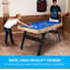 Table de billard portable 4 pi, mini table de billard pliable avec 2 bâtons de queue, craie triangulaire 16 boules, table de billard pliante