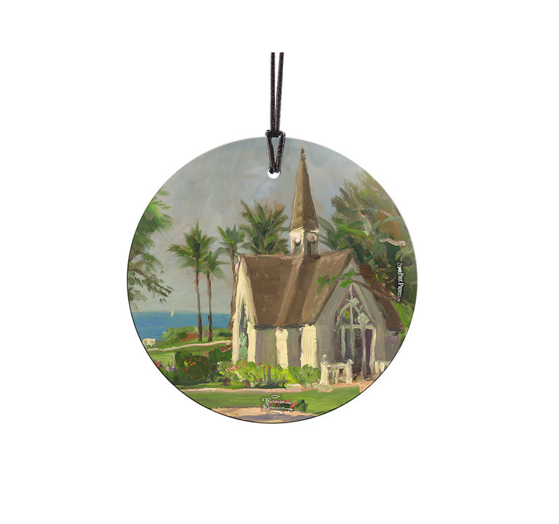Thomas Kinkade, chapelle Wailea, impression sur verre StarFire