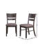 Chaises de salle à manger à dossier en lattes de bois massif Almeta