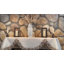 Écharpe de cheminée beige et blanc en ton terre (19 po x 90 po)
