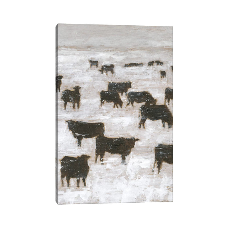 Winter Grazing II by Ethan Harper - Painting, 48'' H x 32' W x 1.5'' D, No Mat, Wrapped Canvas