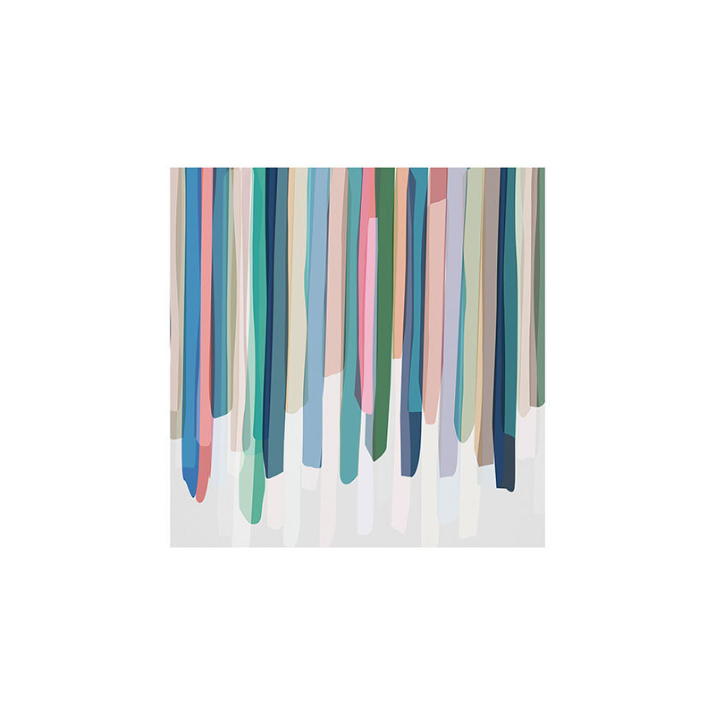 «Pastel Stripes 2» par Mareike Boehmer - impression non encadrée, L 12 po x H 12 po