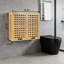 Armoire murale de salle de bain en bambou avec portes et tablettes - au-dessus de la toilette, rangement mural pour rangement