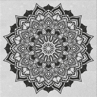 Tapis noir/gris tissé à la machine