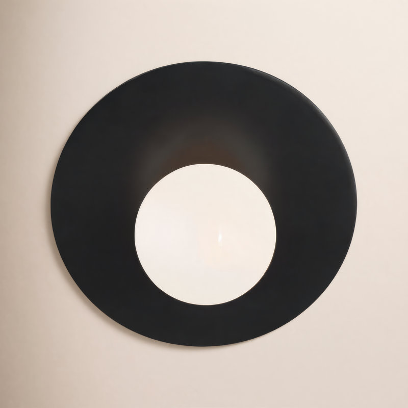 Nodes 1 - Light Flush Mounted Sconce, Midnight Black