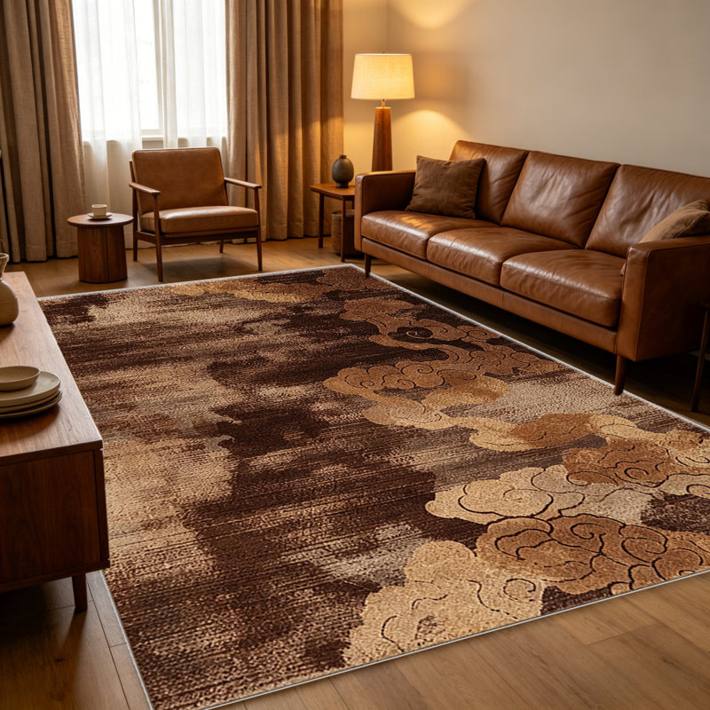 Brown Cloud carpet-easy to clean, machine-washable, soft and comfortable; suitable for door mats, kitchens, living rooms, bedrooms, corridors, and laundry areas. Easy to clean, durable carpet for home decoration.