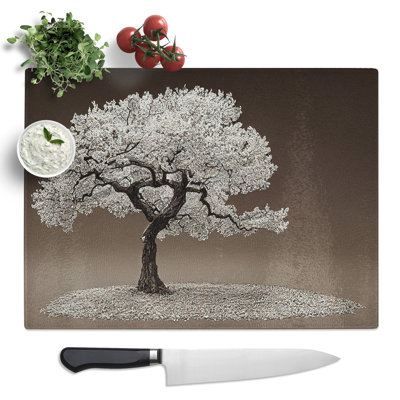 Splendid Tree  Glass Chopping Board