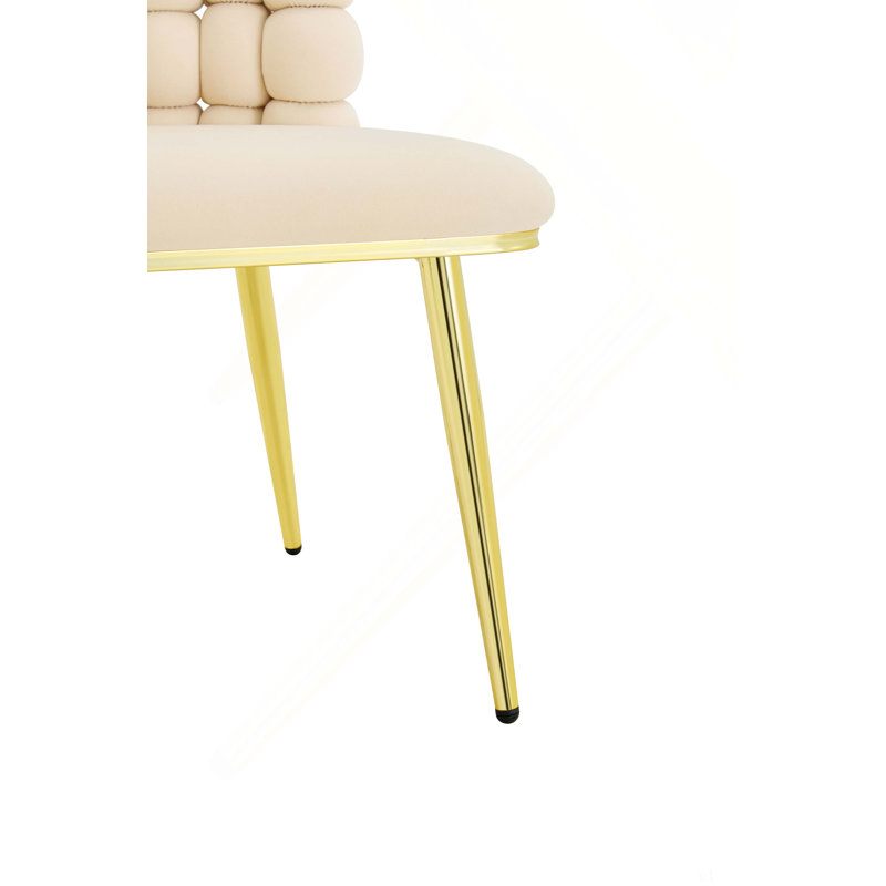 Fauteuil d'appoint ergonomique capitonné avec pieds brillants, fauteuil de salle à manger et meuble-lavabo peu encombrant