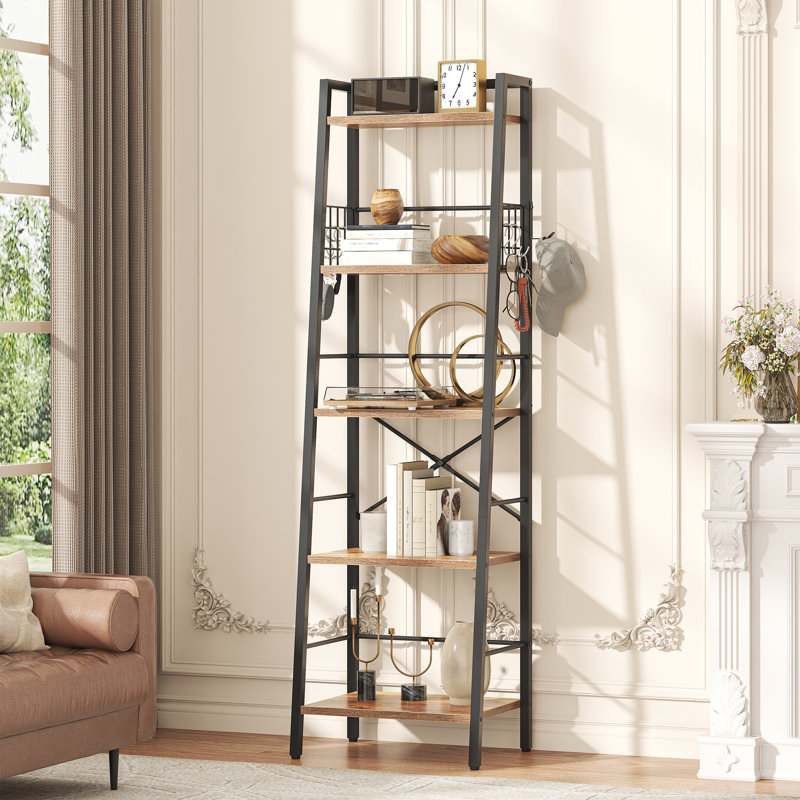 140cm H x 43cm W Metal Ladder Bookcase