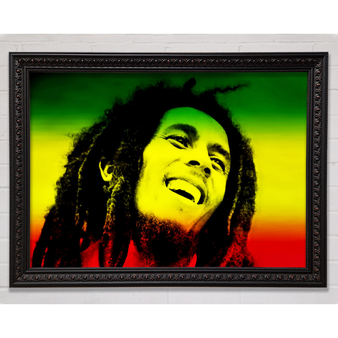 Bob Marley Rasta Colours - Einzelne Bilderrahmen Kunstdrucke