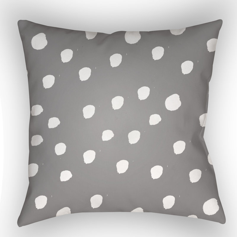 Polka Dots Throw Pillow, Pink, 20" H x 20" W x 4" D