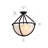 VidaLite Voyager 2-Light Matte Black Ceiling Light, Flush Mount Ceiling Lamp Fixture With Rope Detailing & Smoked Glass Shade in Modern Industrial Style